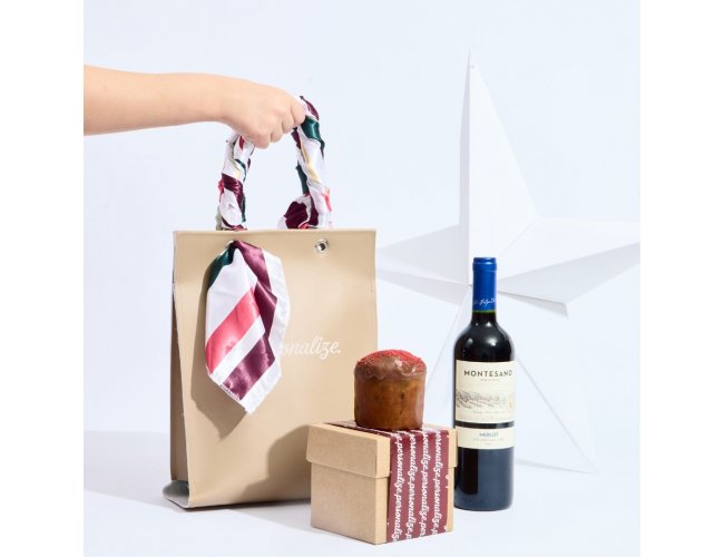 Porta-Vinho Em Bidins com Leno Personalizado