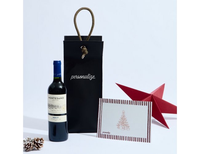 Porta-Vinho Bidins com Alça em Corda Personalizado