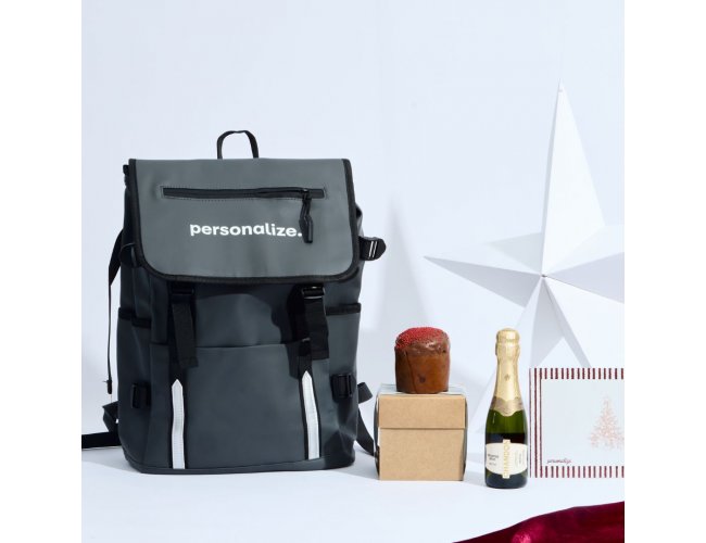Kit Mochila Corporativa Céu Personalizado + Chandon