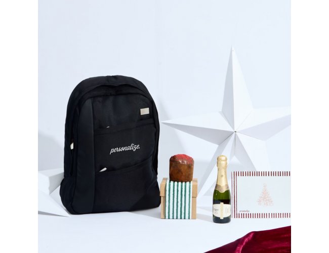 Kit Mochila Corporativa Luz Personalizado + Chandon